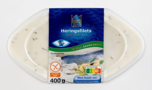 Heringsfilets in Dill-Sahnesauce